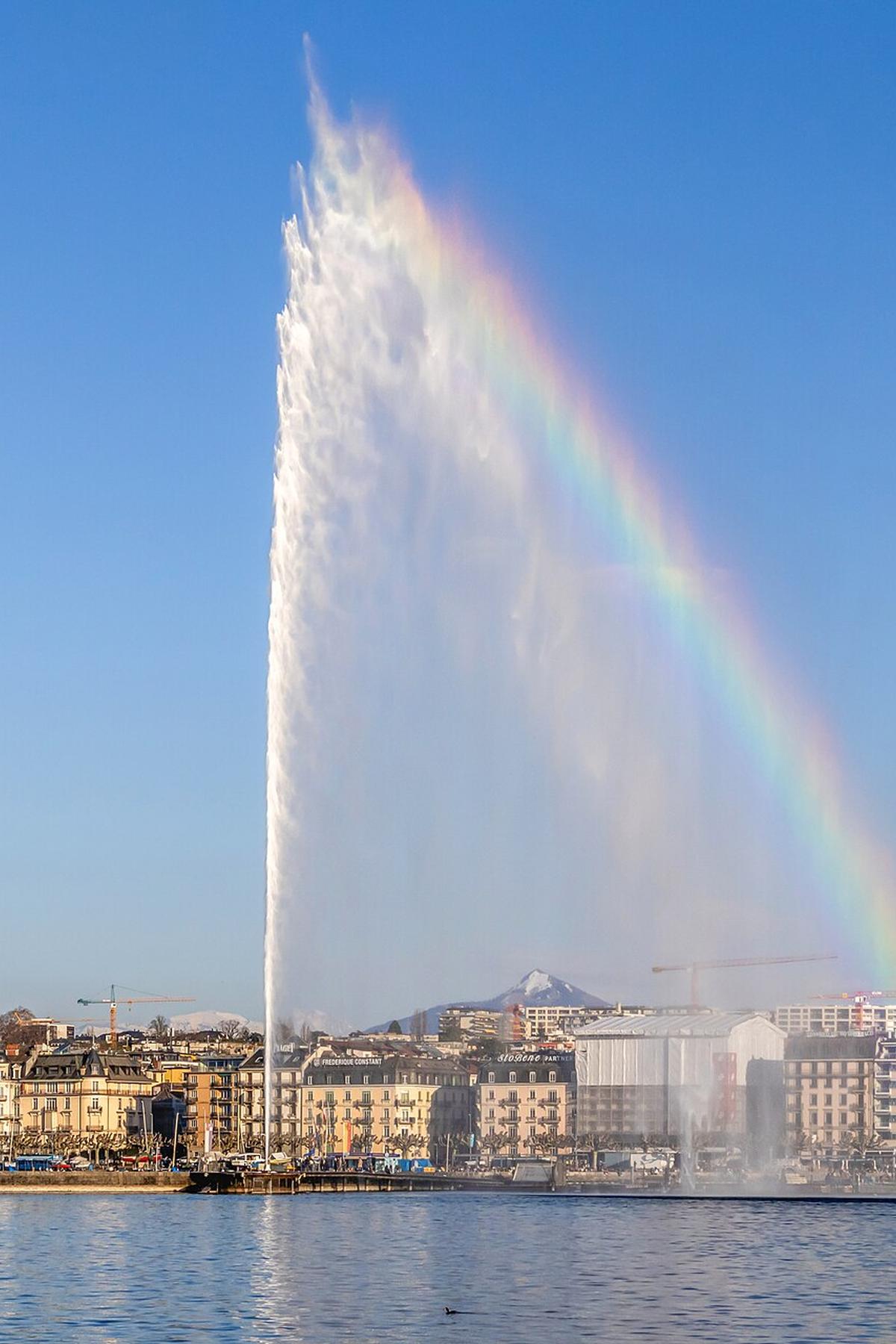 The Jet d'Eau on Lake Geneva