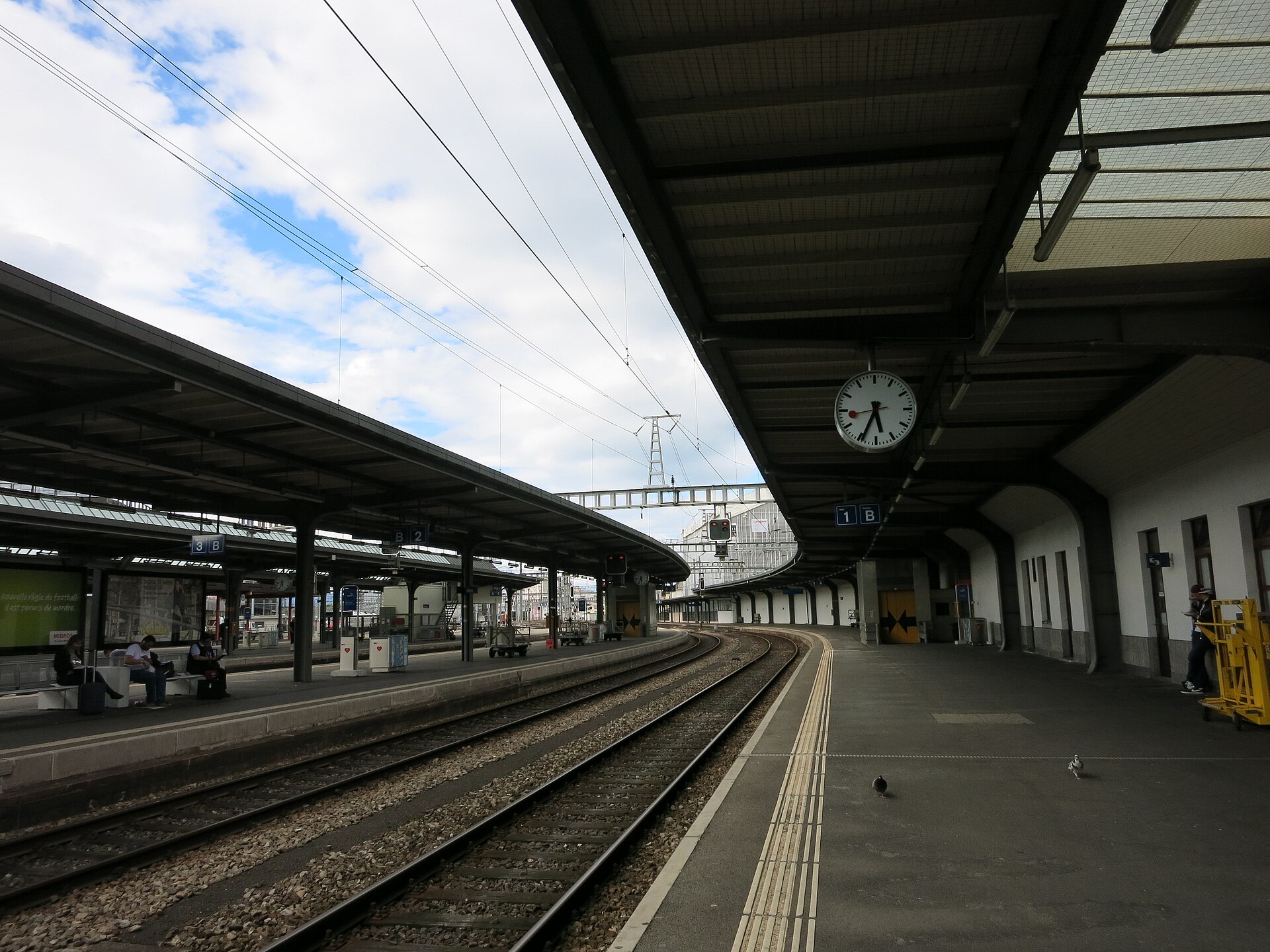 A Swiss station platform